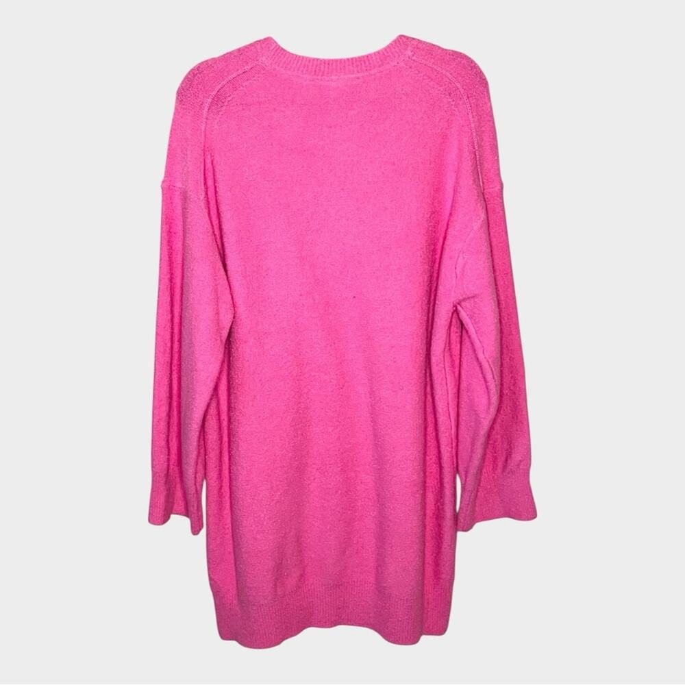 ANTHROPOLOGIE Daily Practice Hot Pink Sweater Dress Size Large - Picture 3 of 6
